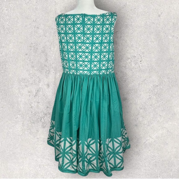 The Oblong Box Shop Retro Kiki Breeze Block Dress‎ Teal Womens Sz XXL Mod Preppy - Picture 5 of 16